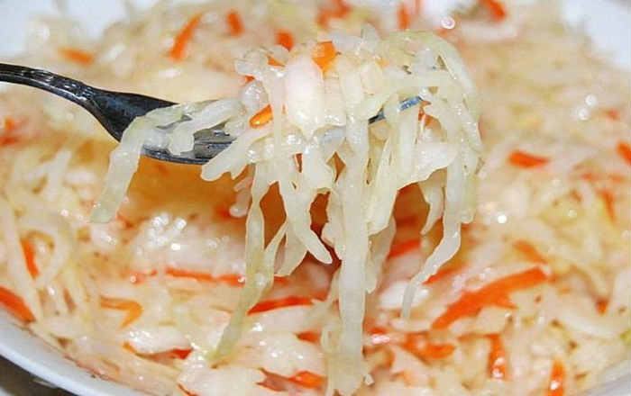 Рецепт вкусной капусты за сутки