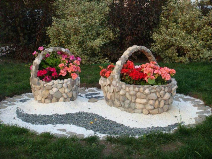 20 отличных и практичных идей, украшения сада и дома природными камнями