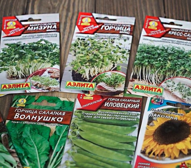 Выбор семян микрозелени довольно широк