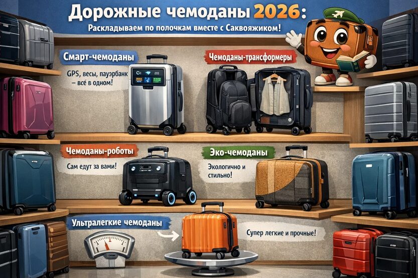 Дорожные чемоданы 2026: раскладываем по полочкам вместе с Саквояжиком